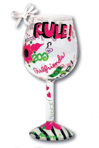 Girlfriends Rule Mini-Wine Ornament