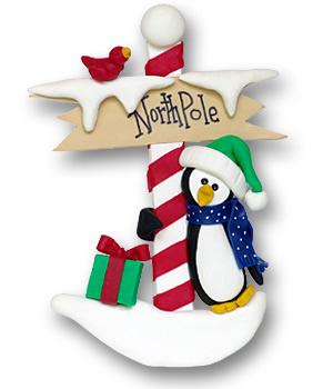 North Pole Penguin Ornament