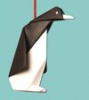 Penguin Origami Christmas Ornament