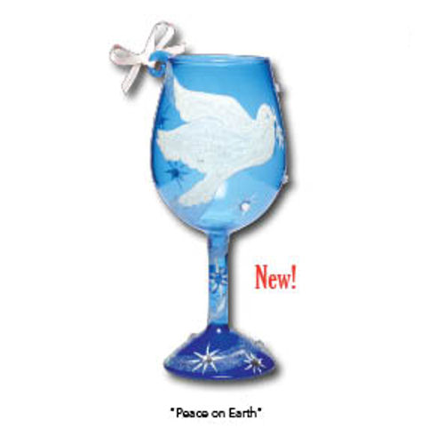 Peace on Earth Mini-Wine Ornament