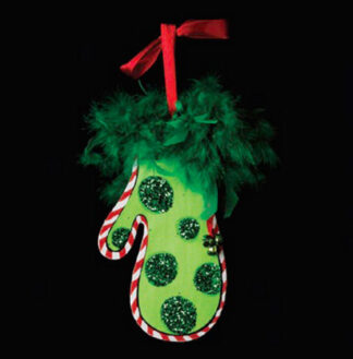 Green Mitten Christmas Ornament
