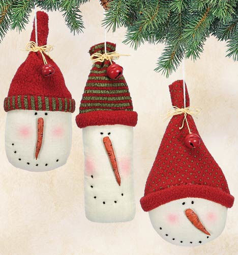 Snowman Head Christmas Ornaments - Happy Holidayware