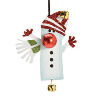 Hugging Snowman Christmas Ornament