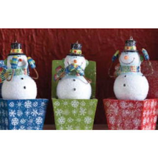 Bobble Snowman Ornaments