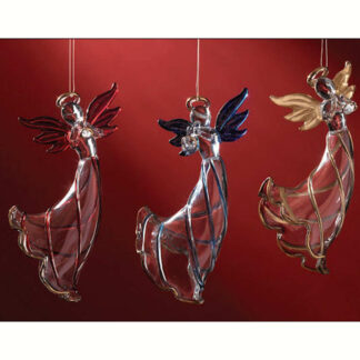 Crystal Angels Ornaments that are three colors