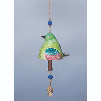 Colorful Hummingbird Ceramic Bell