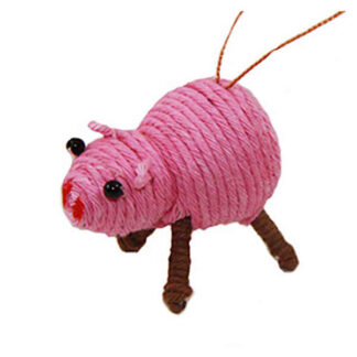 Cute Pink Pig Yarn Ornament