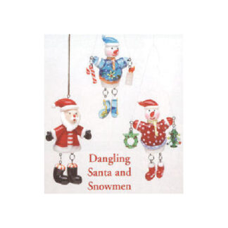 Dangling Santa & Snowman Christmas Ornament