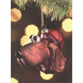 Dog Glass Christmas Ornament