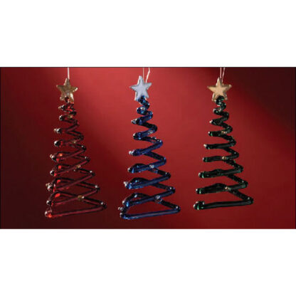 Glass Fusion Contemporary Tree Ornaments