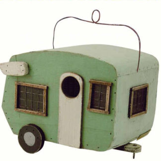 Green Camper Shaped Birdhouse