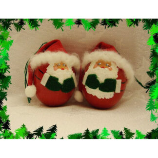 Handmade Jolly Santa Egg Christmas Ornament