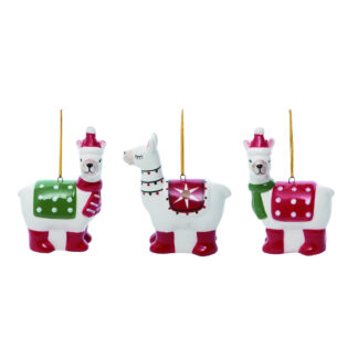 Holiday Llama Ornaments