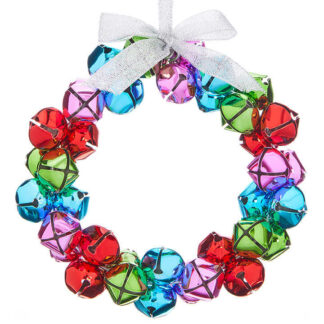Multi-Color Jingle Bell Wreath Ornament