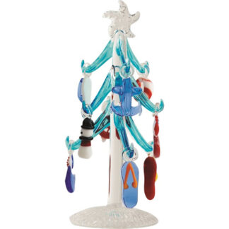Nautical Glass Tree with assorted ornaments