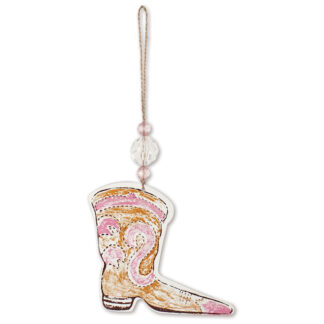 Pink Cowboy Boot Ornament