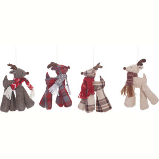 Plush Reindeer Ornaments