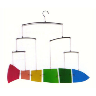 Hanging rainbow fish mobile
