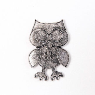 Silver Owl Magnetic Purse Charm