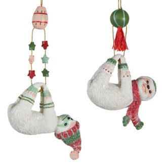Sweater Sloth Ornaments