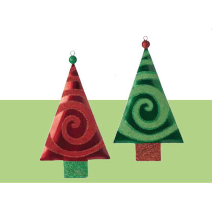 Swirl Tree Christmas Ornaments