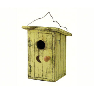 Birdie Loo Yellow Outhouse Birdhouse